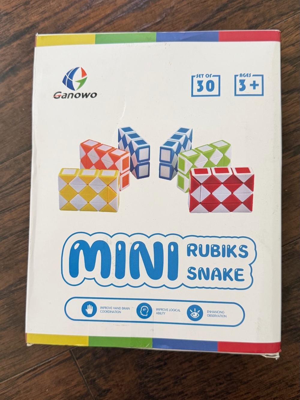 Mini Rubiks Snake Puzzle - Multicolor
